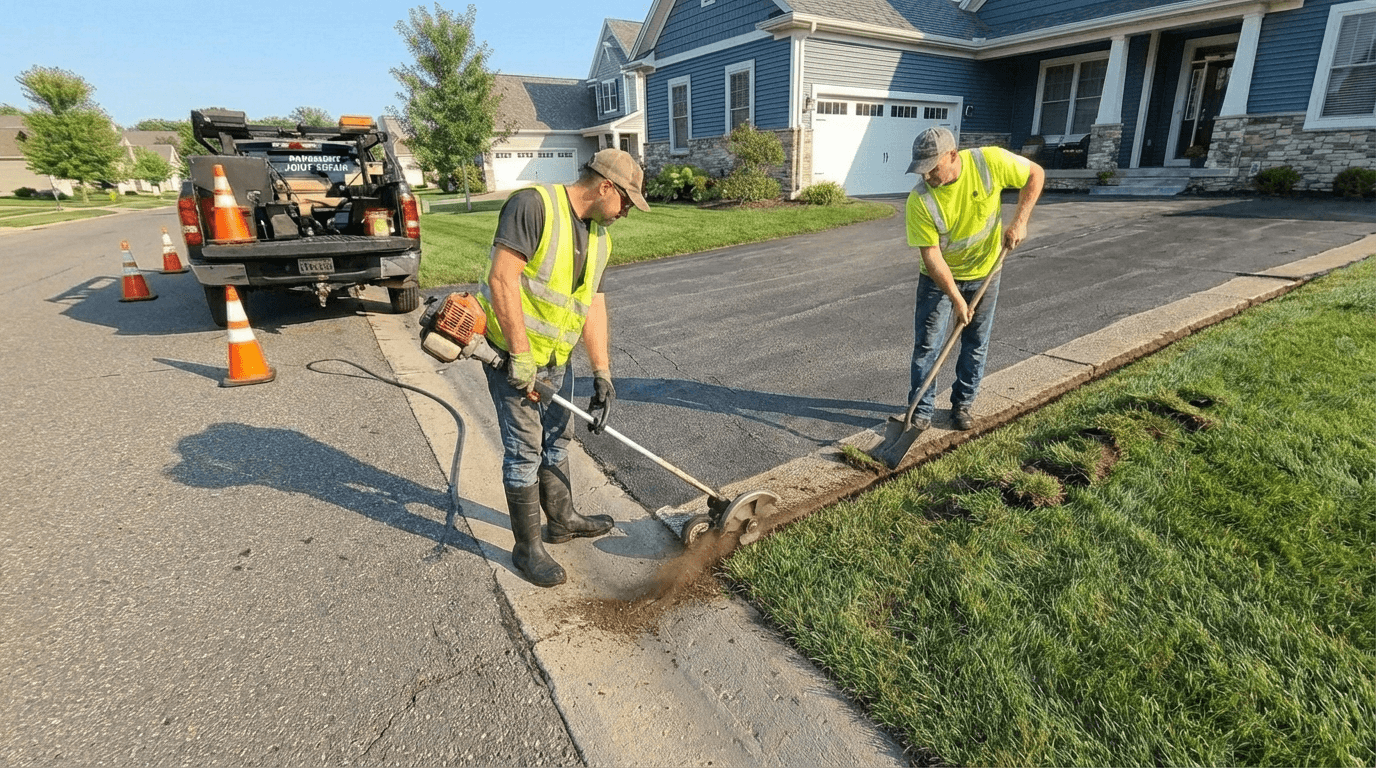 Professional grass edging service